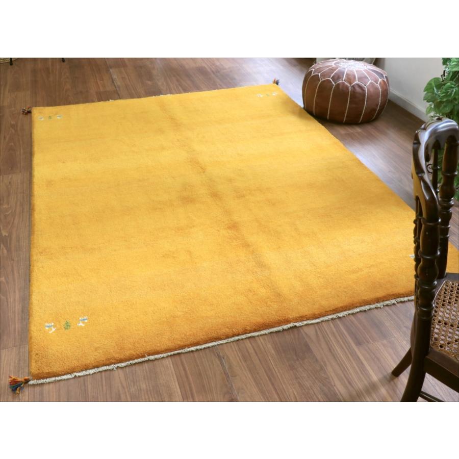 ギャッベ イラン産手織り　オレンジ 228x175cm 無地　シンプル　動物モチーフ |  | 08