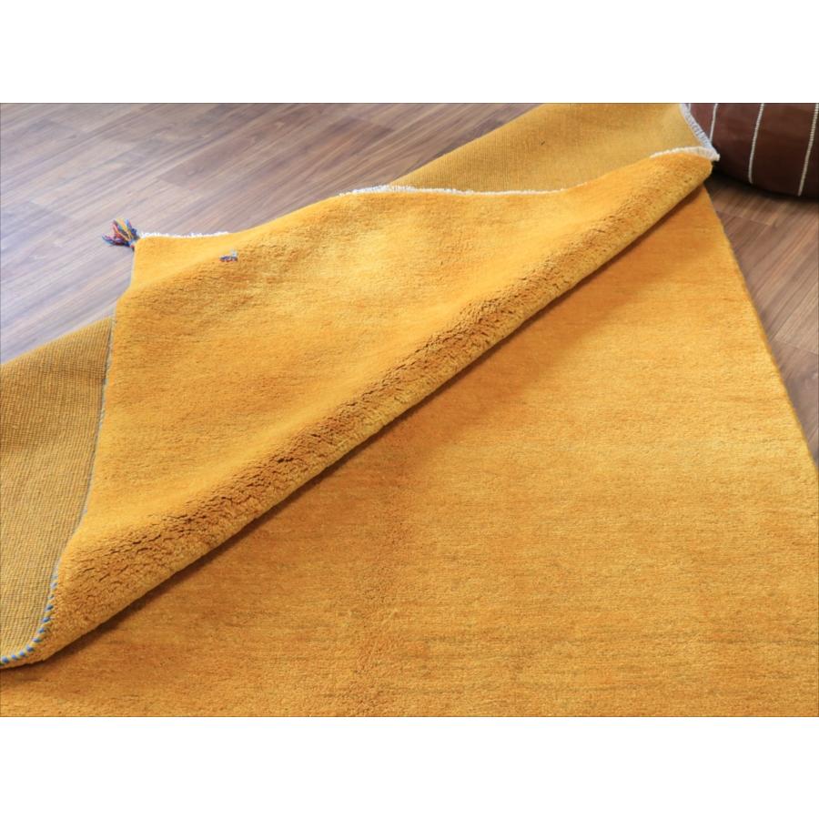ギャッベ イエロー イラン手織りラグ 290x198cm 無地 イラン産 カシュカイ族の手織りラグ |  | 09