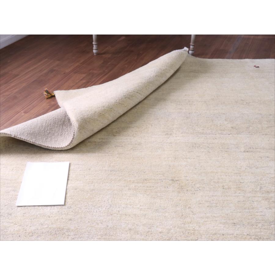 ギャッベ 正方形 イラン産手織りラグ 215x206cm シンプル　無地　ナチュラルアイボリー　ベージュ |  | 10