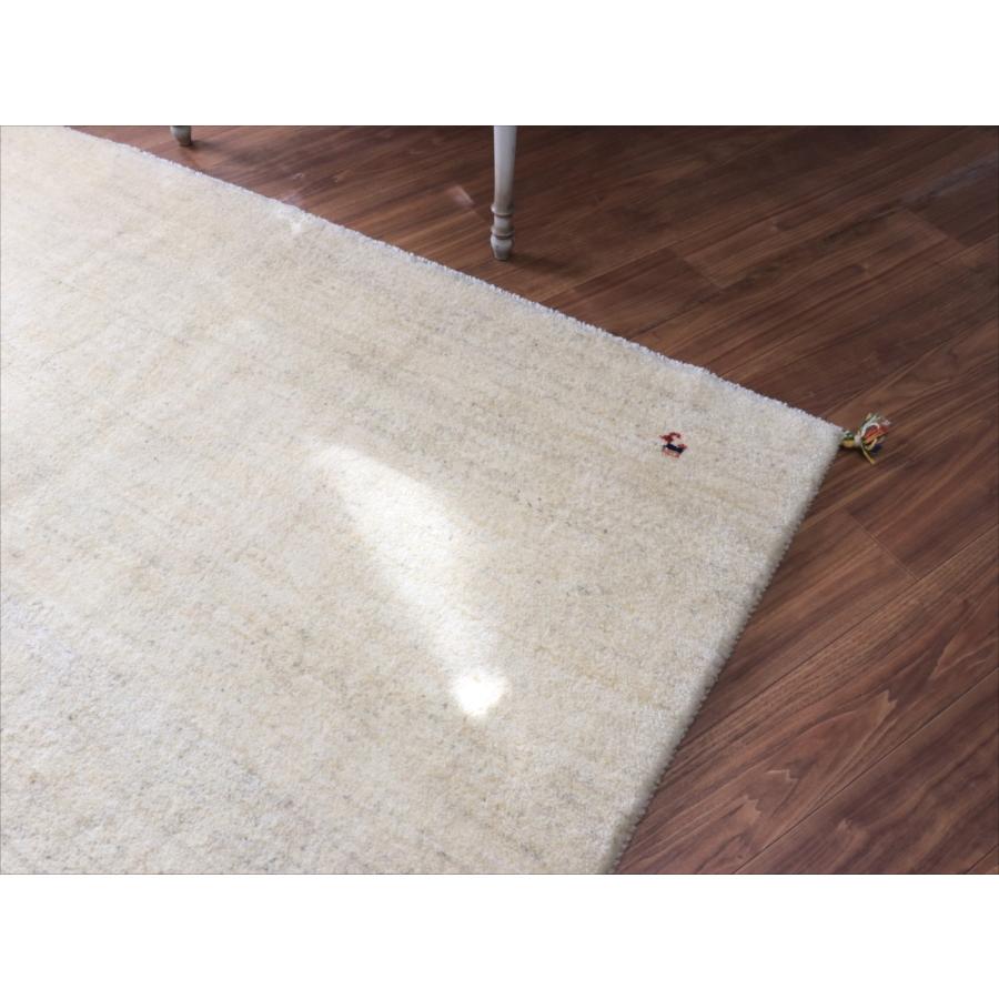 ギャッベ 正方形 イラン産手織りラグ 215x206cm シンプル　無地　ナチュラルアイボリー　ベージュ |  | 15