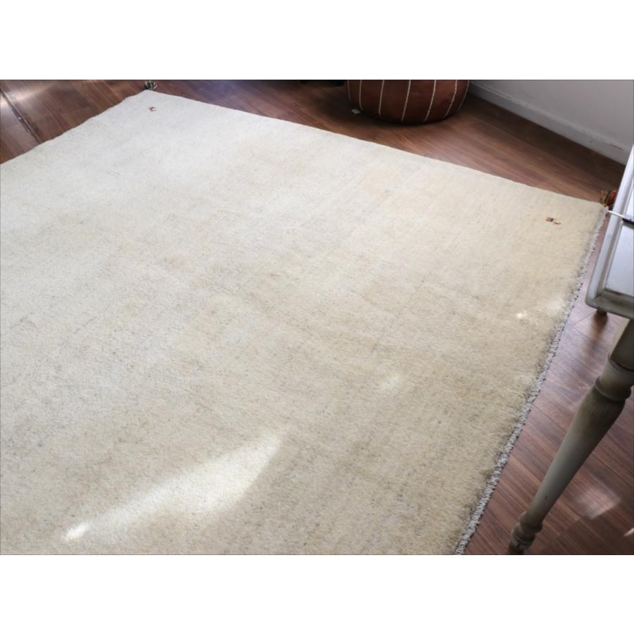 ギャッベ 正方形 イラン産手織りラグ 215x206cm シンプル　無地　ナチュラルアイボリー　ベージュ |  | 16