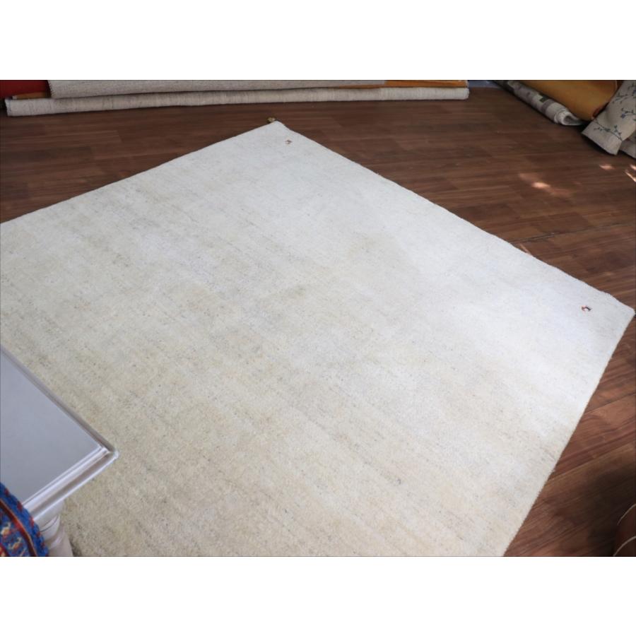 ギャッベ 正方形 イラン産手織りラグ 215x206cm シンプル　無地　ナチュラルアイボリー　ベージュ |  | 17