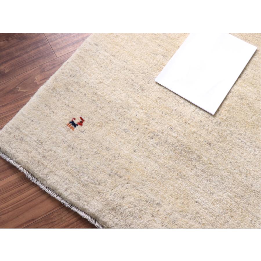 ギャッベ 正方形 イラン産手織りラグ 215x206cm シンプル　無地　ナチュラルアイボリー　ベージュ |  | 09