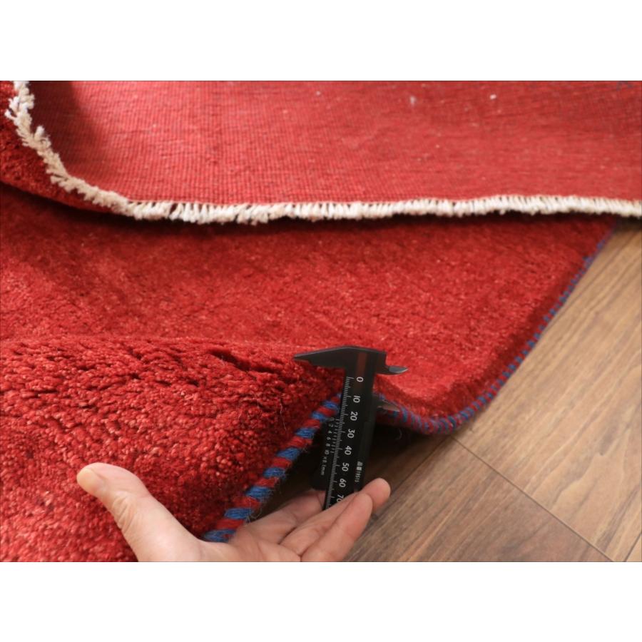 ギャッベ 正方形 イラン産 208x190cm レッド グラデーション　無地　シンプル |  | 13