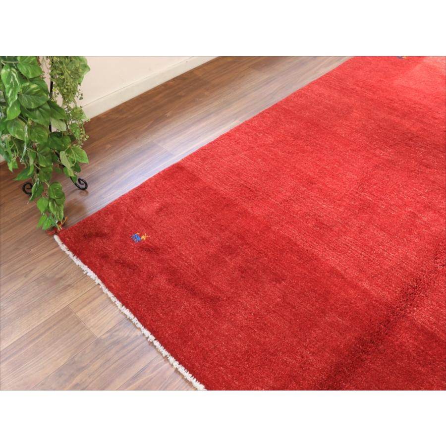ギャッベ 正方形 イラン産 208x190cm レッド グラデーション　無地　シンプル |  | 04