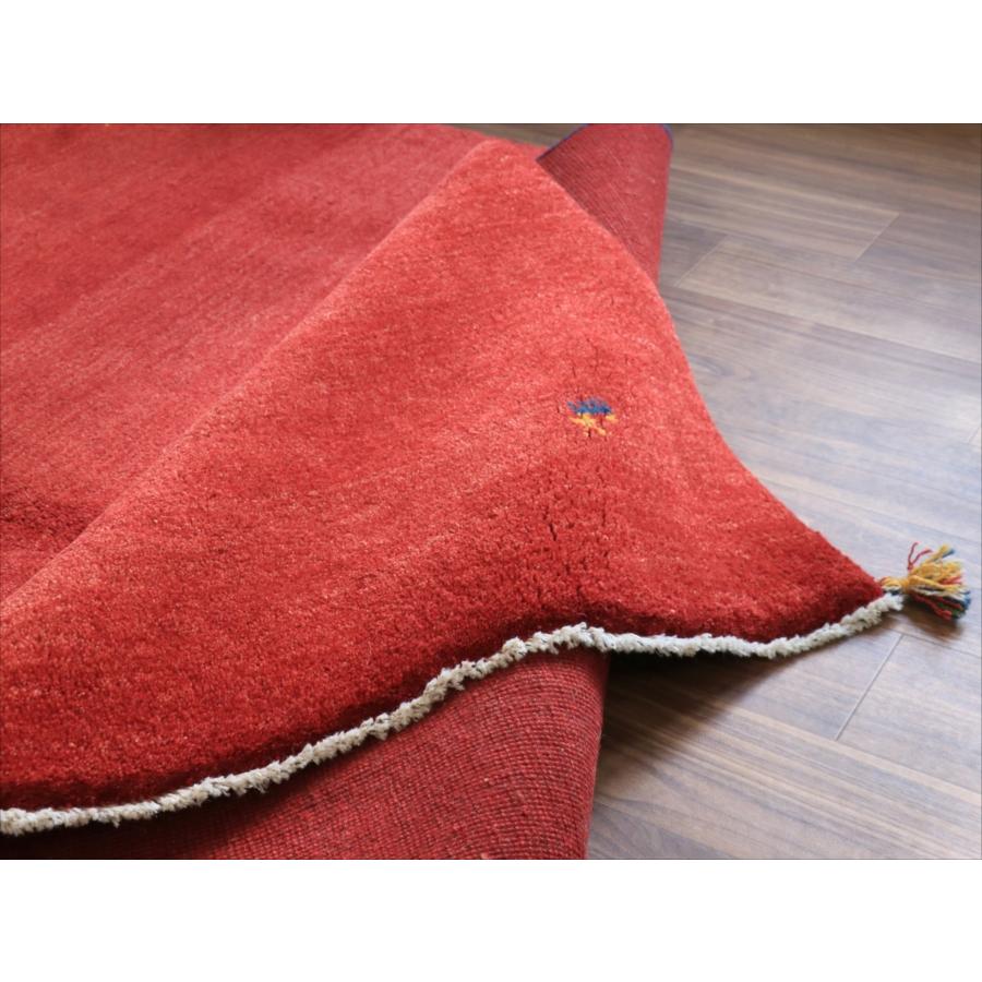 ギャッベ 正方形 イラン産 208x190cm レッド グラデーション　無地　シンプル |  | 08
