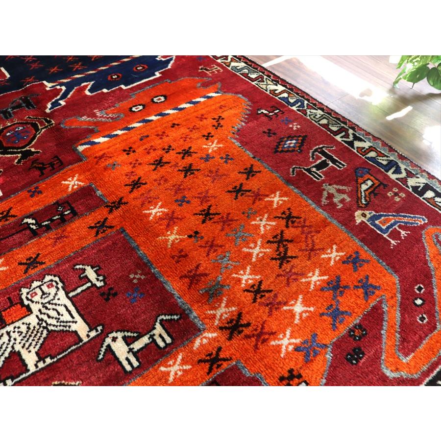 オールドギャッベ　ライオンギャッベ　 180x120cm 向き合う２頭のライオン |  | 10