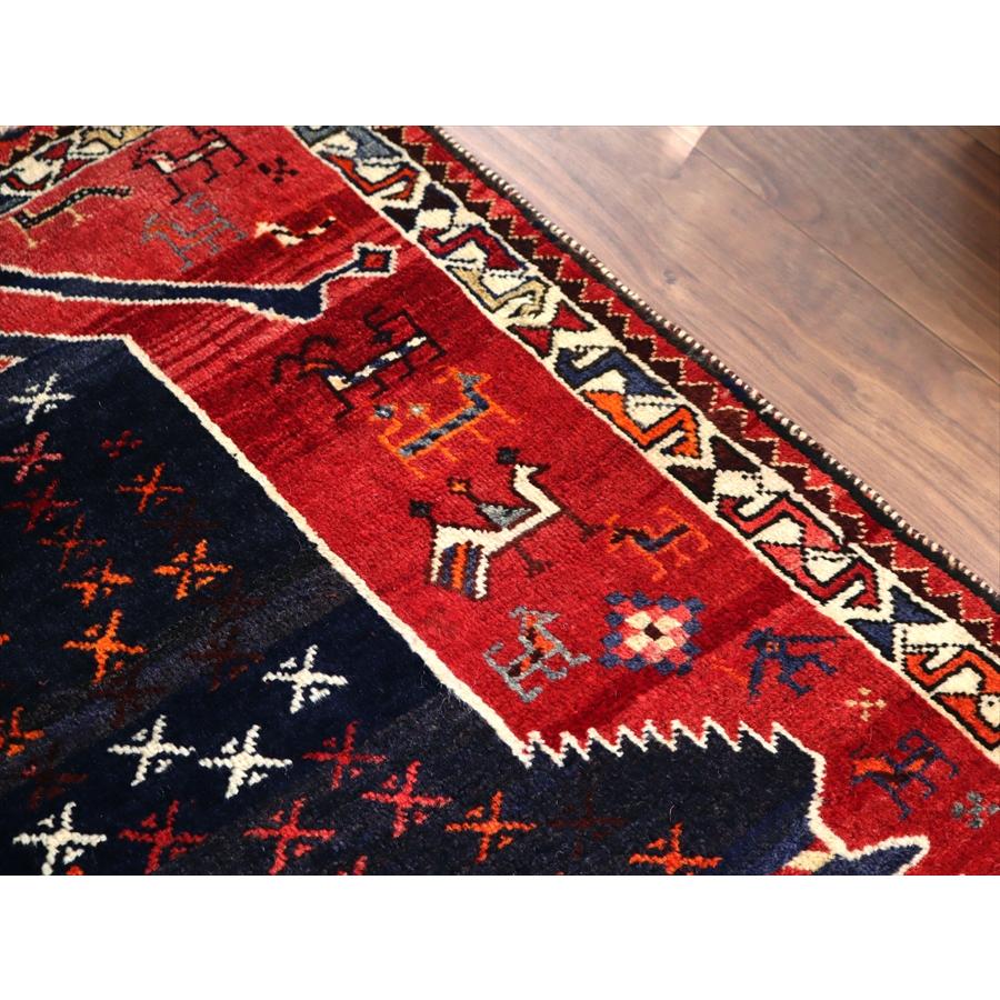 オールドギャッベ　ライオンギャッベ　 180x120cm 向き合う２頭のライオン |  | 11