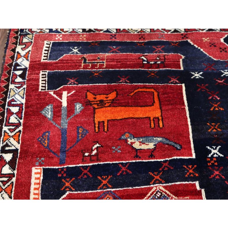 オールドギャッベ　ライオンギャッベ　 180x120cm 向き合う２頭のライオン |  | 04