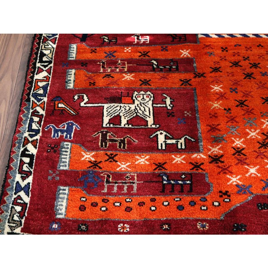 オールドギャッベ　ライオンギャッベ　 180x120cm 向き合う２頭のライオン |  | 06