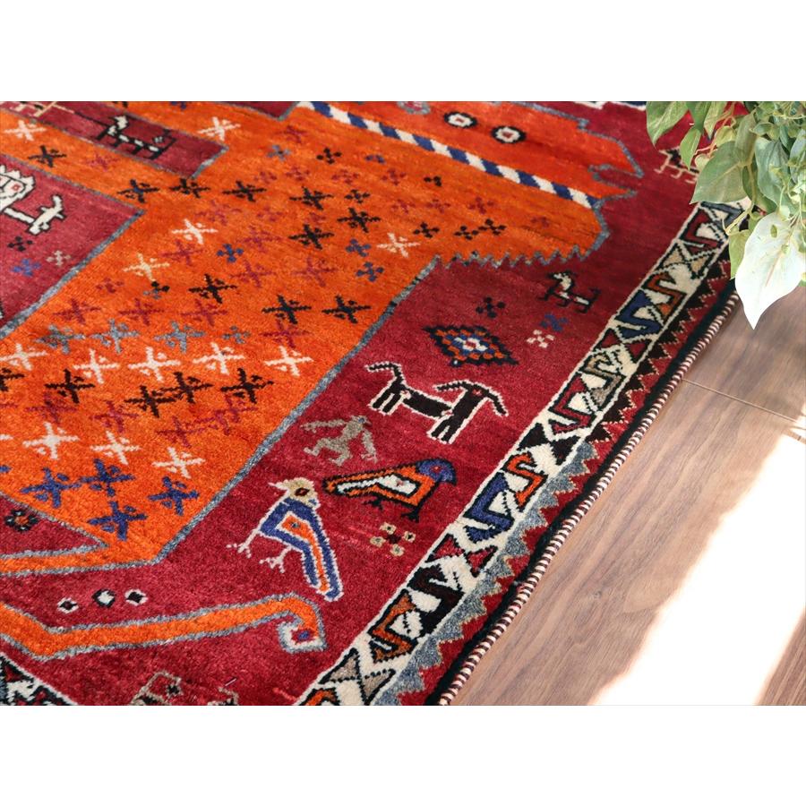 オールドギャッベ　ライオンギャッベ　 180x120cm 向き合う２頭のライオン |  | 07