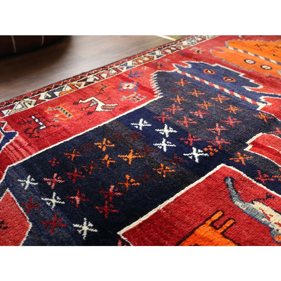 オールドギャッベ　ライオンギャッベ　 180x120cm 向き合う２頭のライオン |  | 09