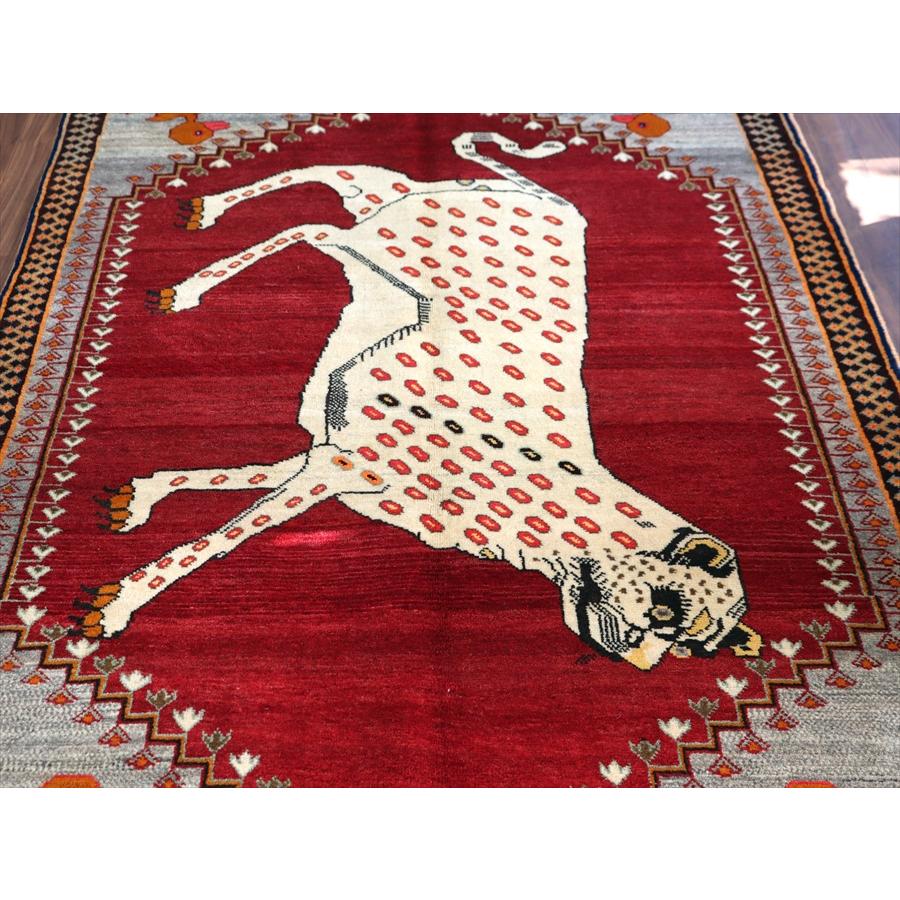オールドギャッベ トライバルラグ ライオンラグ Lion Gabbeh, 207x123cm 勇敢なヒョウとかわいいアヒル |  | 11