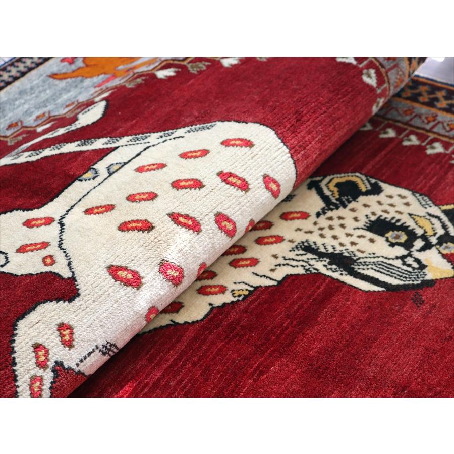 オールドギャッベ トライバルラグ ライオンラグ Lion Gabbeh, 207x123cm 勇敢なヒョウとかわいいアヒル |  | 12