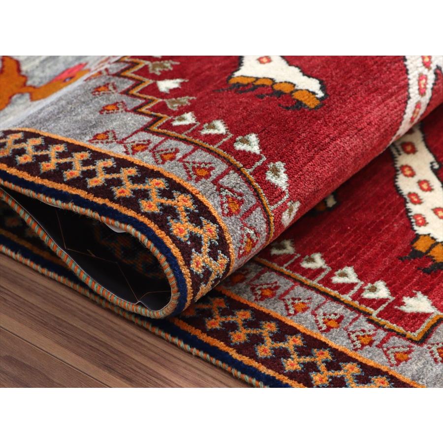 オールドギャッベ トライバルラグ ライオンラグ Lion Gabbeh, 207x123cm 勇敢なヒョウとかわいいアヒル |  | 13