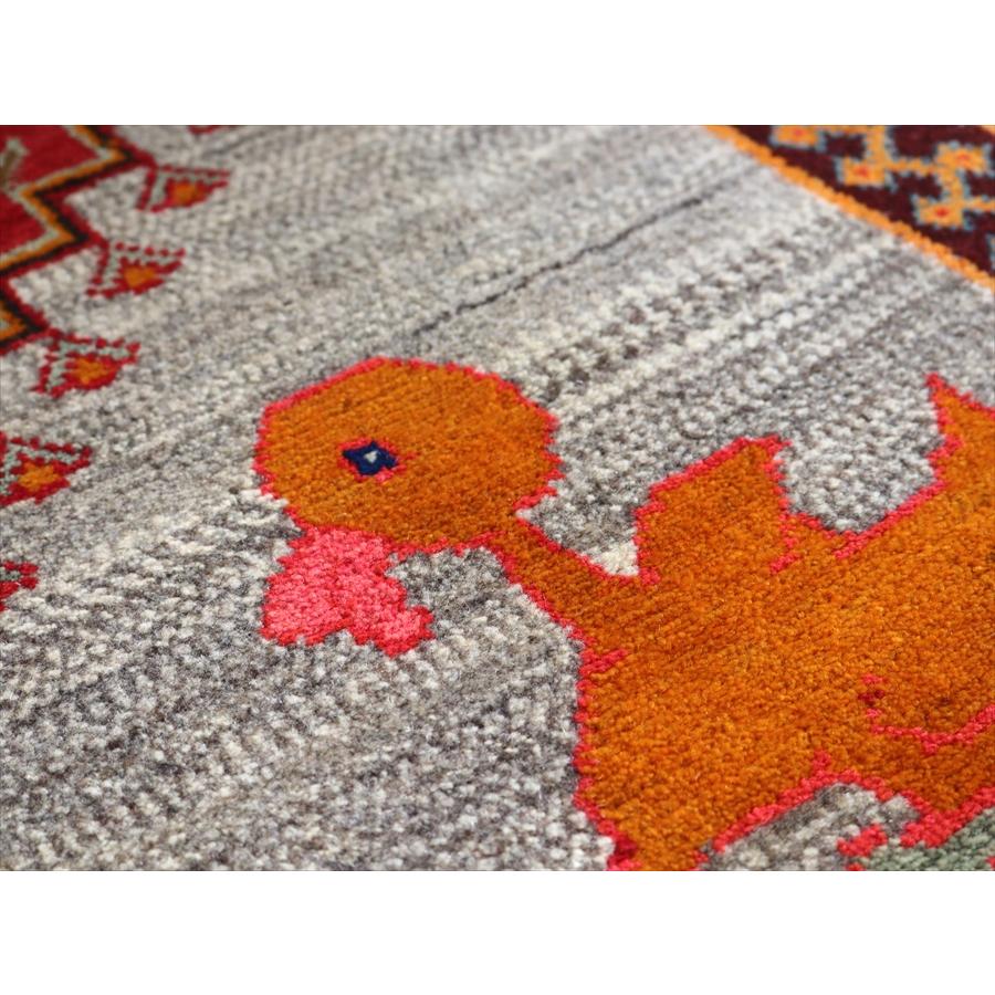 オールドギャッベ トライバルラグ ライオンラグ Lion Gabbeh, 207x123cm 勇敢なヒョウとかわいいアヒル |  | 15