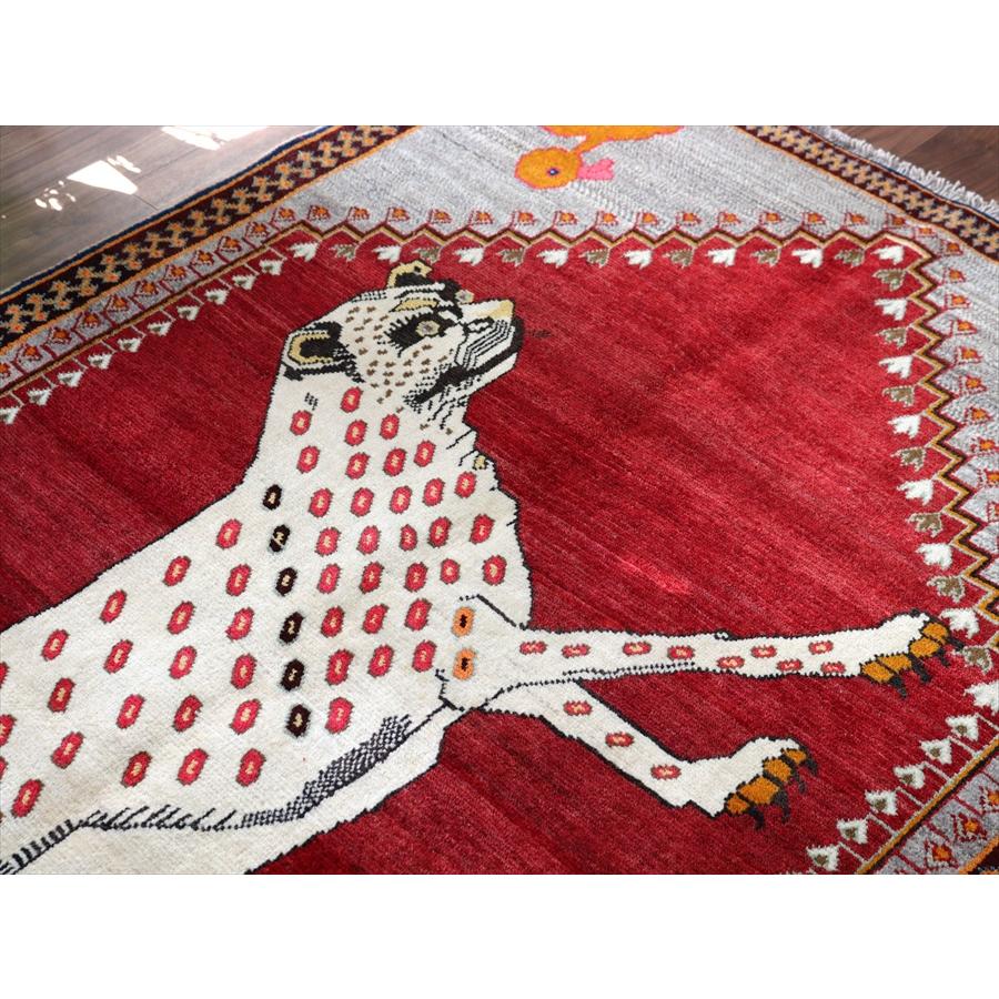 オールドギャッベ トライバルラグ ライオンラグ Lion Gabbeh, 207x123cm 勇敢なヒョウとかわいいアヒル |  | 02