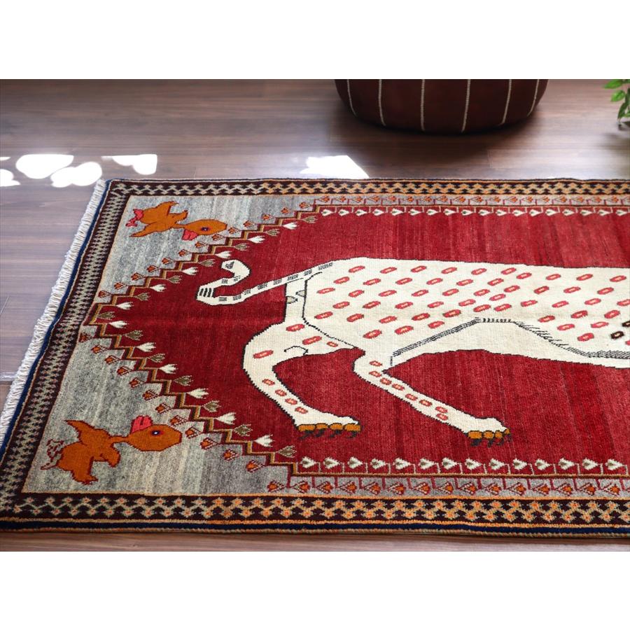 オールドギャッベ トライバルラグ ライオンラグ Lion Gabbeh, 207x123cm 勇敢なヒョウとかわいいアヒル |  | 03