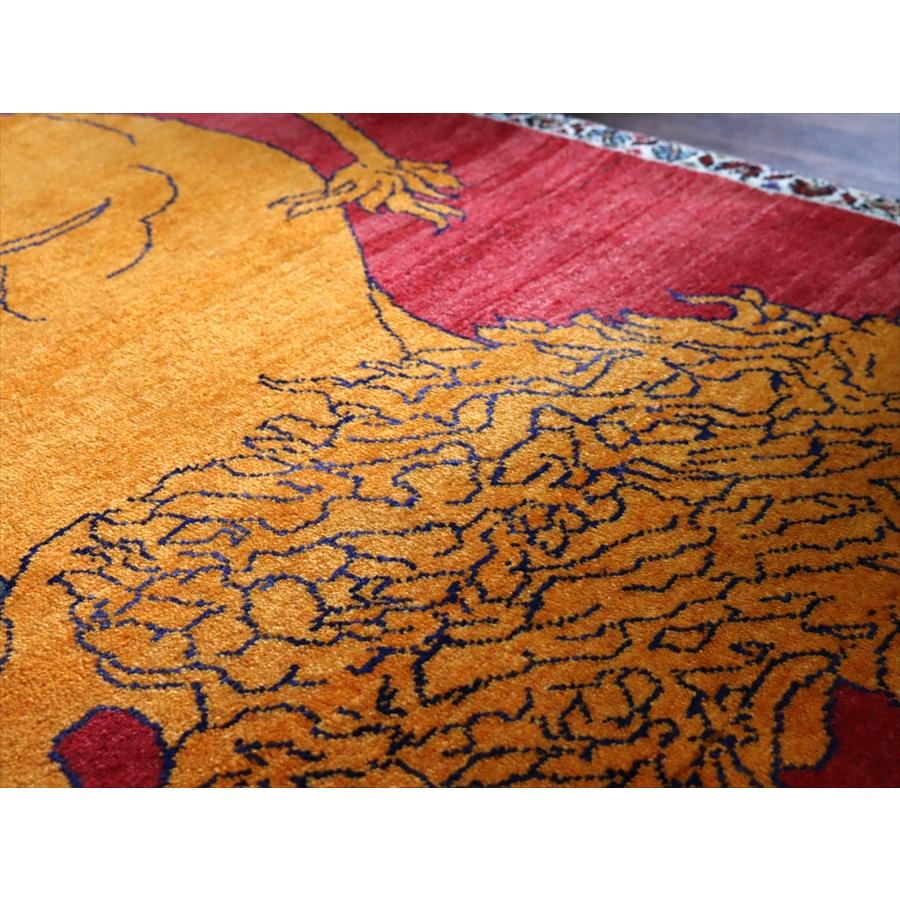 ライオンラグ 手織りギャッベ 130x82cm 吠えるライオン |  | 04