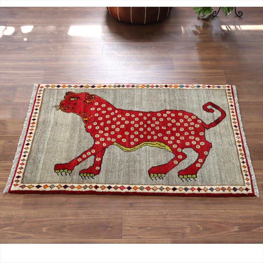 オールドギャッベ　ライオンギャベ 128x85cm 赤いメスライオン（ヒョウ） | 