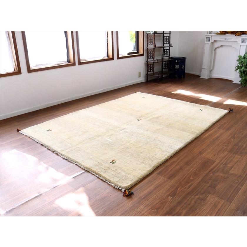 ギャッベ Gabbeh ナチュラルアイボリー 230×170cm イラン産 動物モチーフ |  | 01