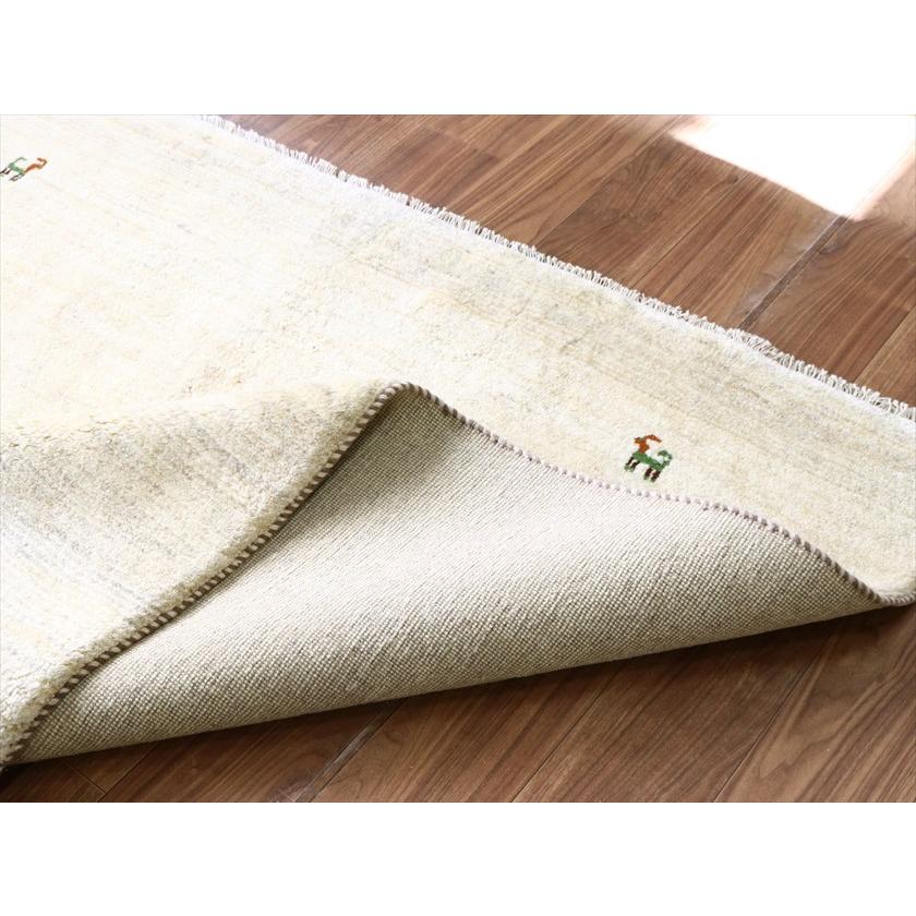ギャッベ Gabbeh ナチュラルアイボリー 230×170cm イラン産 動物モチーフ |  | 09