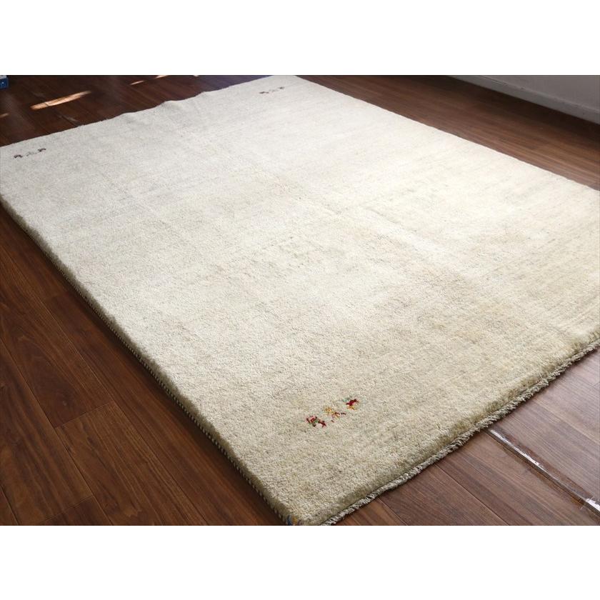 ギャッベ Gabbeh ナチュラルアイボリー 237×173cm イラン産 四隅に動物と生命の樹 |  | 03