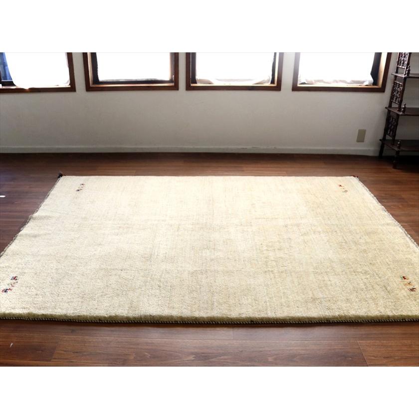 ギャッベ Gabbeh ナチュラルアイボリー 237×173cm イラン産 四隅に動物と生命の樹 |  | 09