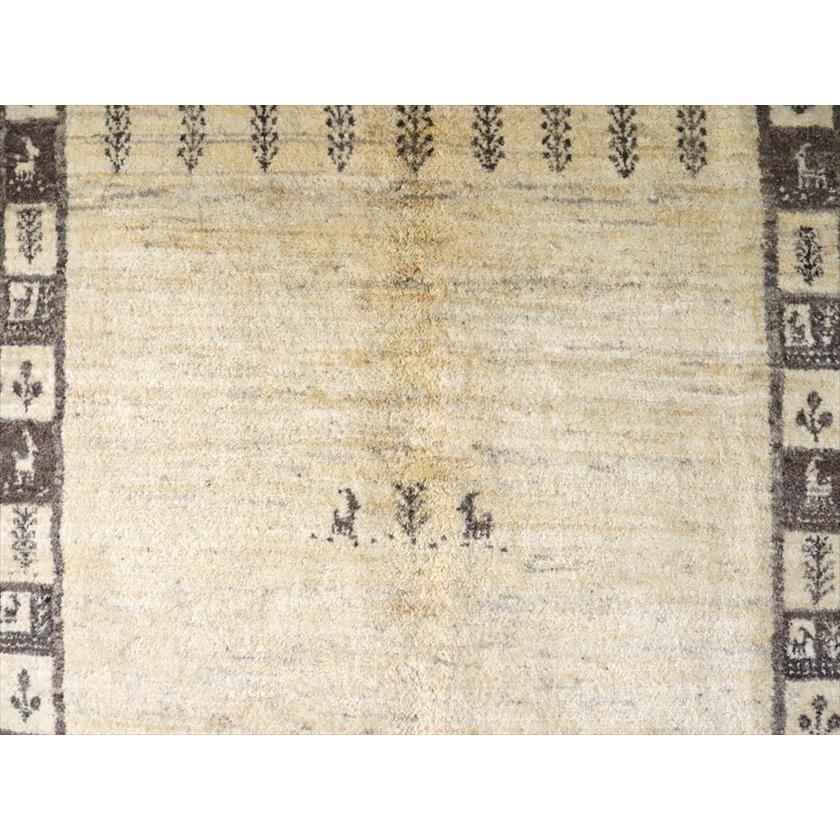 ギャッベ Gabbeh ナチュラルアイボリー 197×160cm イラン産 生命の樹と動物 |  | 04
