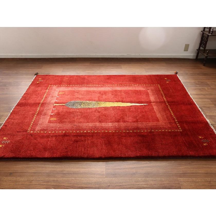 ギャッベ Gabbeh レッド 198×155cm イラン産 糸杉と動物と生命の樹 |  | 10
