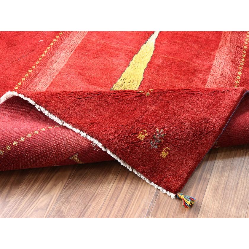 ギャッベ Gabbeh レッド 198×155cm イラン産 糸杉と動物と生命の樹 |  | 11