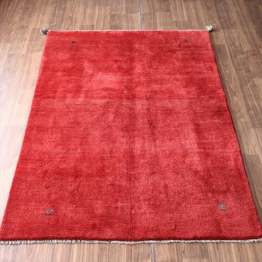 ギャッベ Gabbeh レッド 205×155cm イラン産 動物モチーフ | 