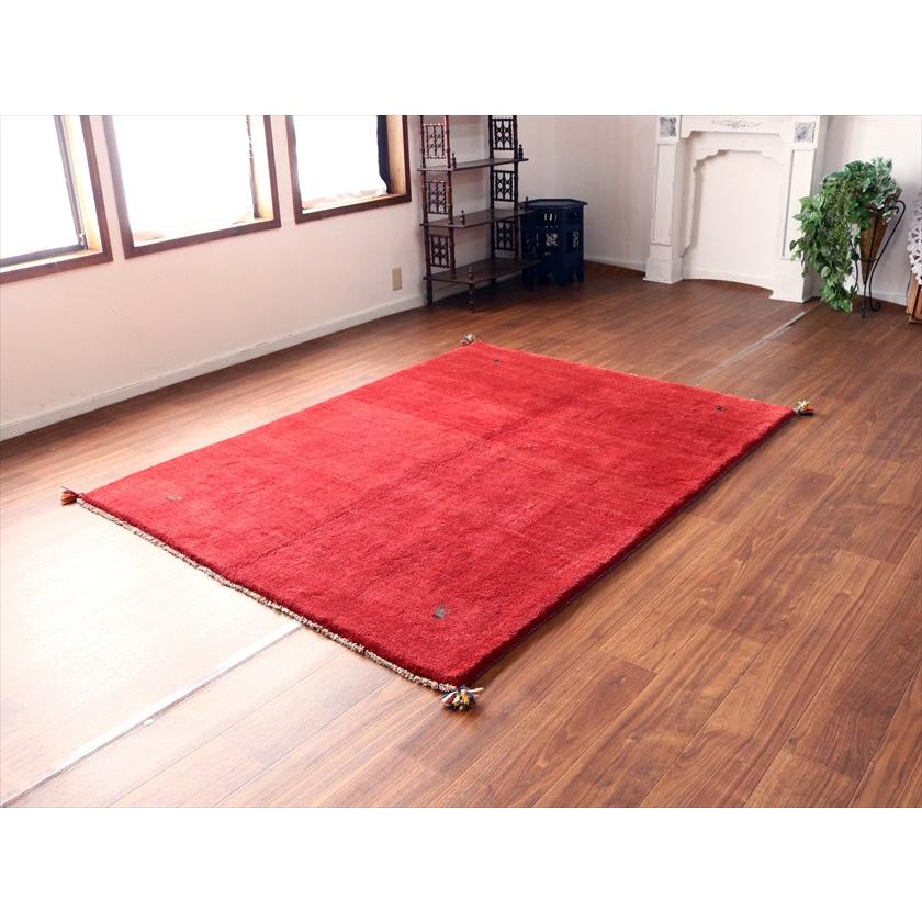 ギャッベ Gabbeh レッド 205×155cm イラン産 動物モチーフ |  | 01