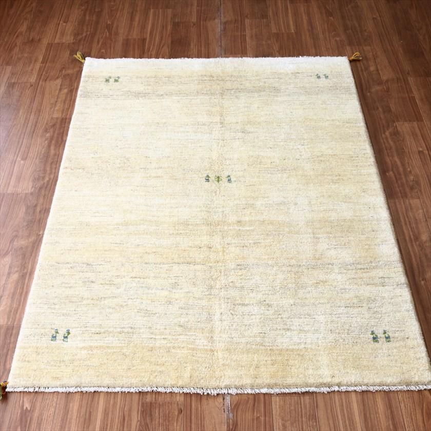 ギャッベ Gabbeh ナチュラルアイボリー 203×158cm イラン産 動物と生命の樹 | 