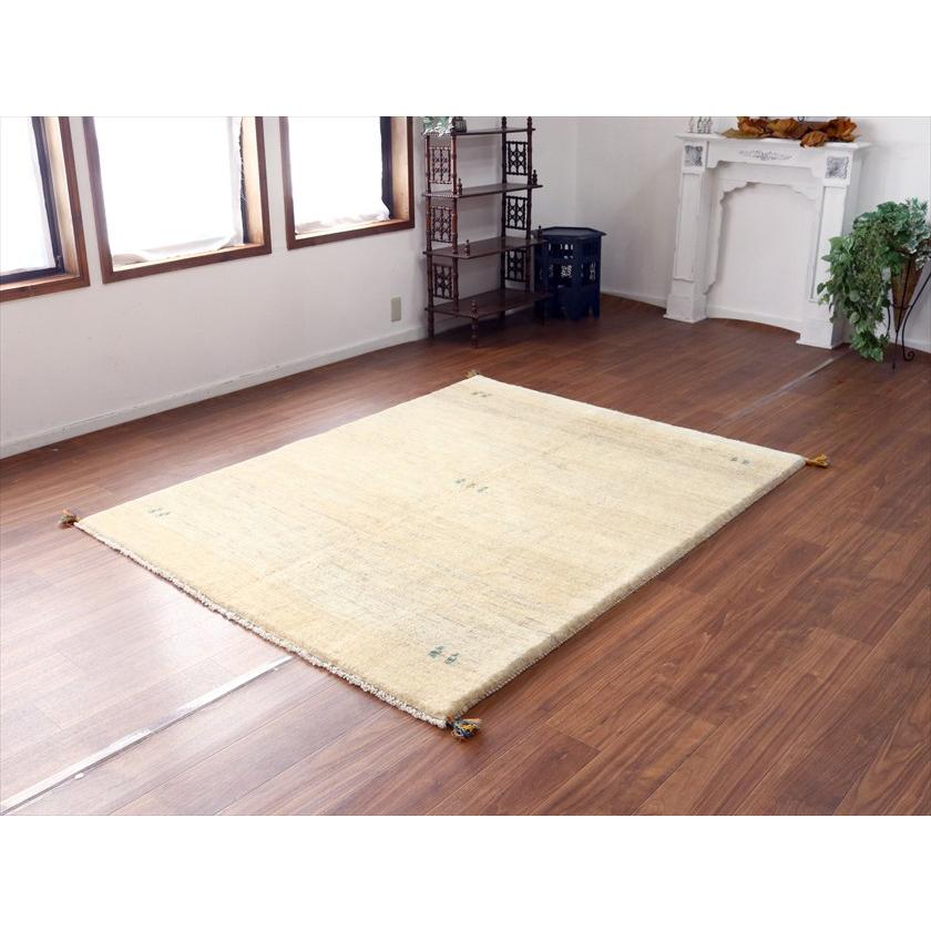 ギャッベ Gabbeh ナチュラルアイボリー 203×158cm イラン産 動物と生命の樹 |  | 01