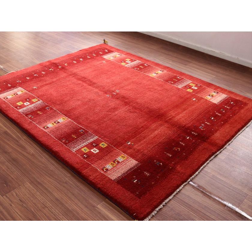 ギャッベ Gabbeh レッド 192×157cm イラン産 カラフルな動物と生命の樹 |  | 03