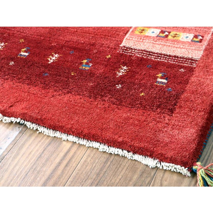 ギャッベ Gabbeh レッド 192×157cm イラン産 カラフルな動物と生命の樹 |  | 06