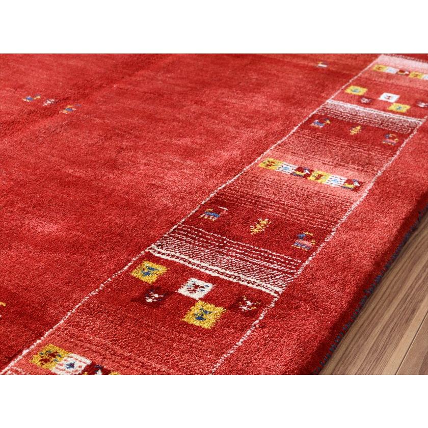 ギャッベ Gabbeh レッド 192×157cm イラン産 カラフルな動物と生命の樹 |  | 08