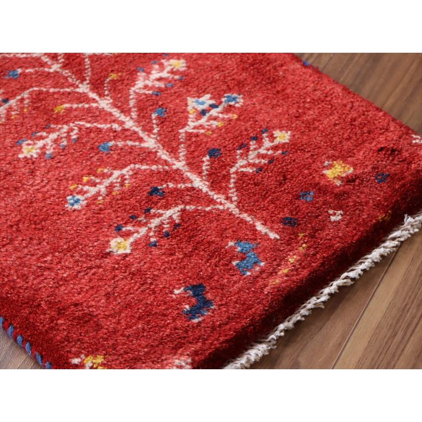 ギャッベ ミニギャベ イラン産 59×40cm レッド 生命の樹と動物 |  | 03