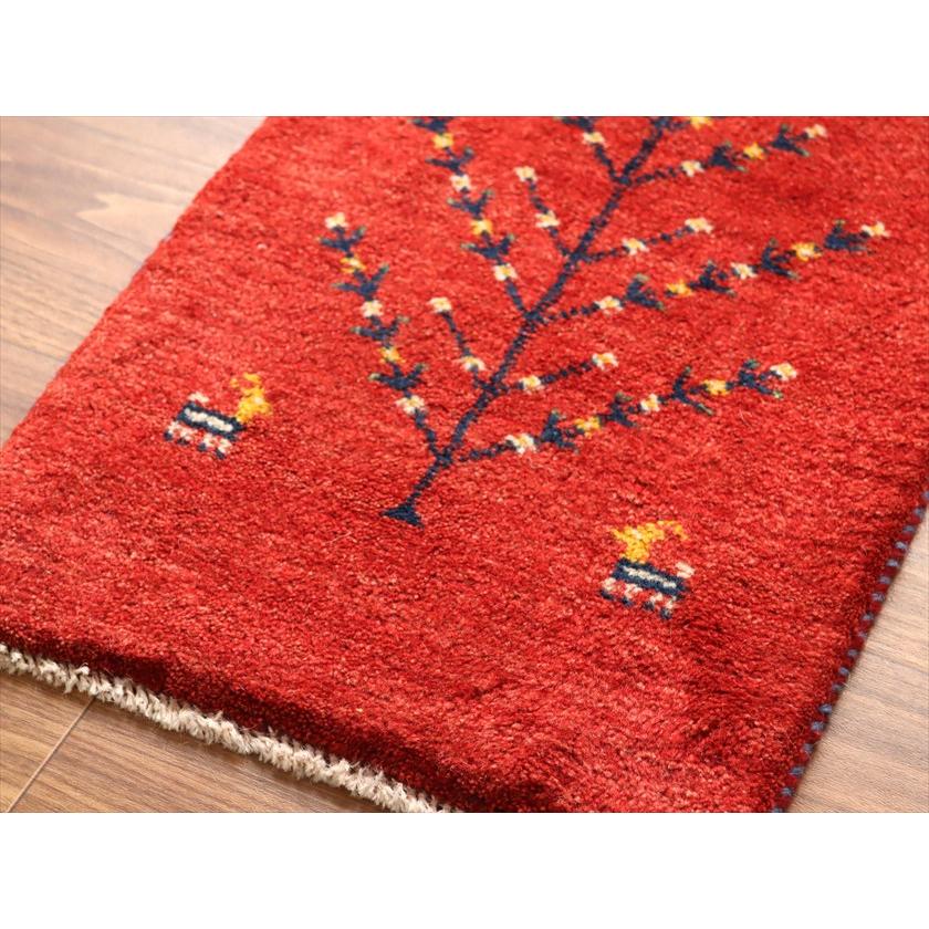 ギャッベ ミニギャベ イラン産 60×41cm レッド 生命の樹と動物 |  | 03