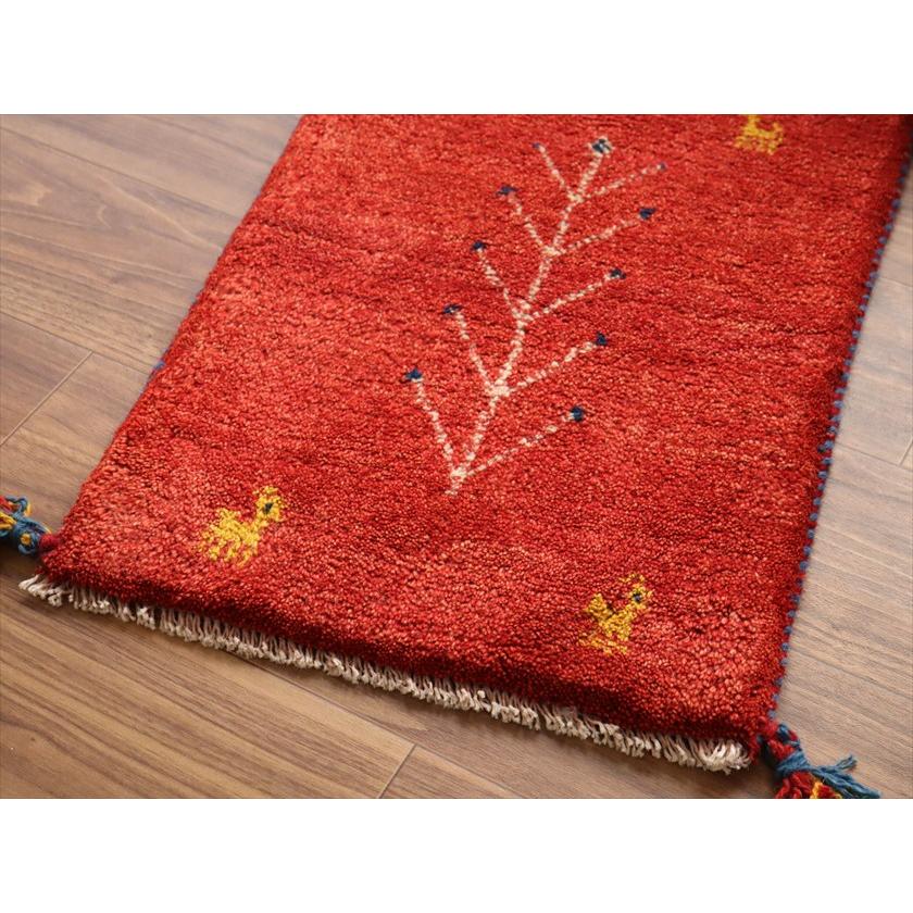 ギャッベ ミニギャベ イラン産 58×43cm レッド 生命の樹と動物 |  | 03