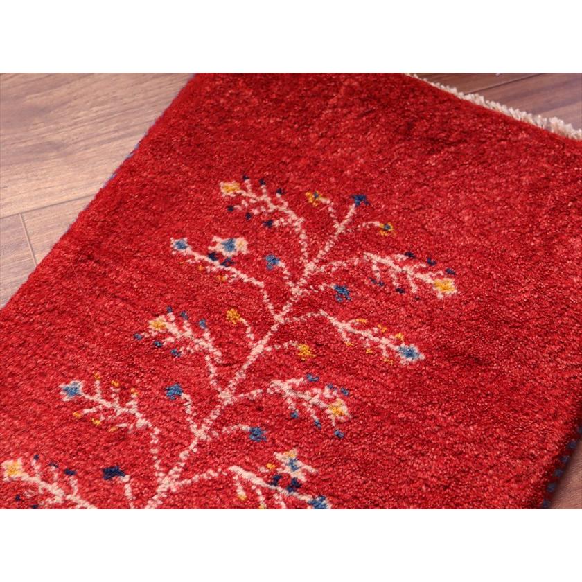 ギャッベ ミニギャベ イラン産 58×41cm レッド 生命の樹と動物 |  | 02