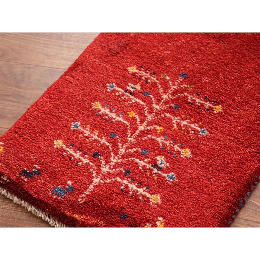 ギャッベ ミニギャベ イラン産 57×41cm レッド 生命の樹と動物 |  | 02