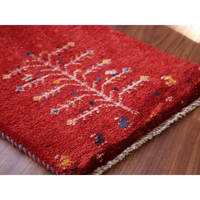 ギャッベ ミニギャベ イラン産 57×41cm レッド 生命の樹と動物 |  | 03