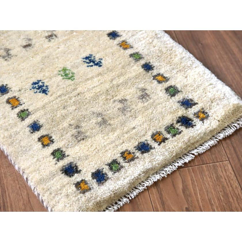 ギャッベ ミニギャベ イラン産 58×43cm ナチュラルアイボリー 生命の樹と動物 |  | 03