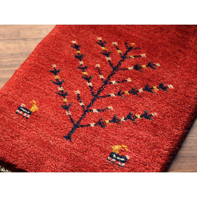 ギャッベ ミニギャベ イラン産 60×41cm レッド 生命の樹と動物 |  | 02