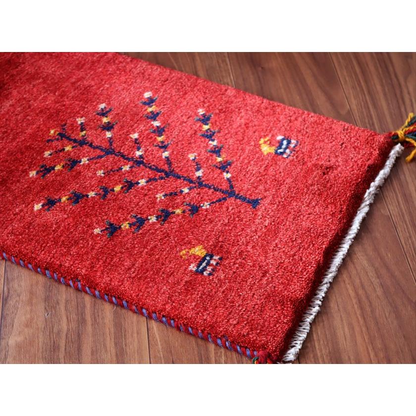 ギャッベ ミニギャベ イラン産 60×41cm レッド 生命の樹と動物 |  | 03