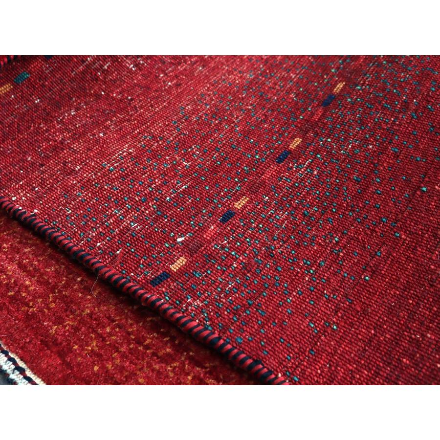 レッドグラデーション ロリアタシュ 191x144cm イランの手織りラグ ギャッベ |  | 10