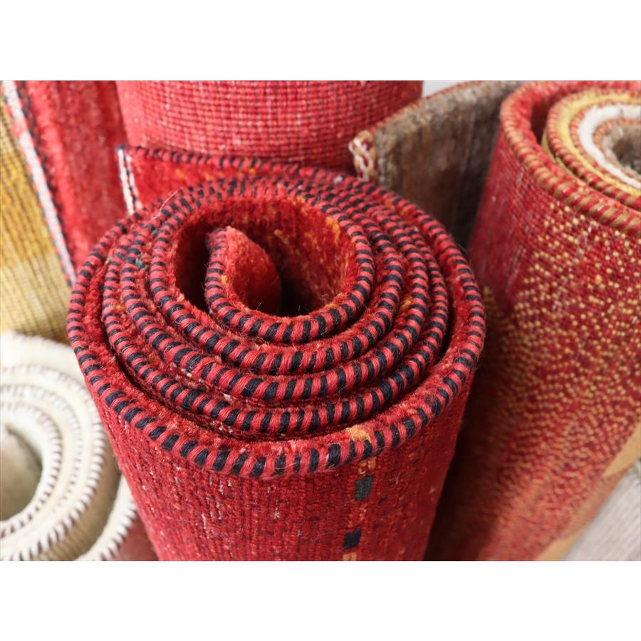 レッドグラデーション ロリアタシュ 191x144cm イランの手織りラグ ギャッベ |  | 11