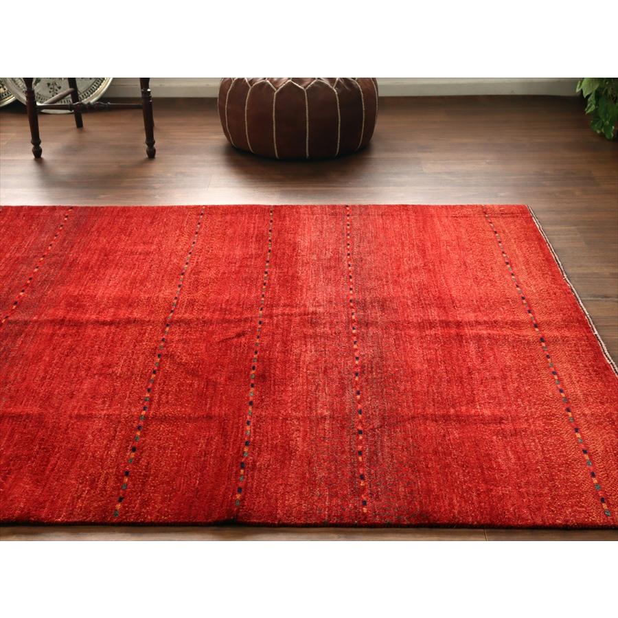 レッドグラデーション ロリアタシュ 191x144cm イランの手織りラグ ギャッベ |  | 02